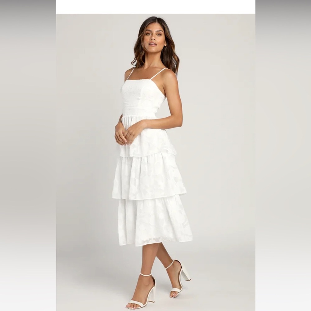 Lulus White Midi Dress